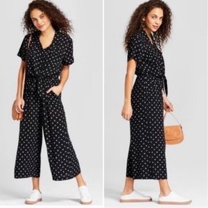 Black patterned jumpsuit